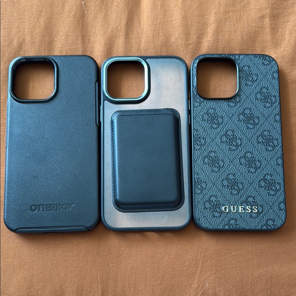 OtterBox and GUESS Black Phone Cases